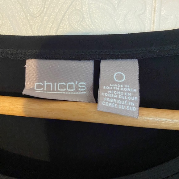 Chico’s | asymmetric 3/4 sleeve top | size 0 4/6 - Picture 4 of 4